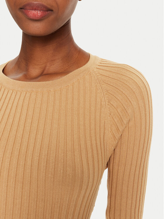 Bardot Bardot Sukienka dzianinowa 59510DB Żółty Slim Fit