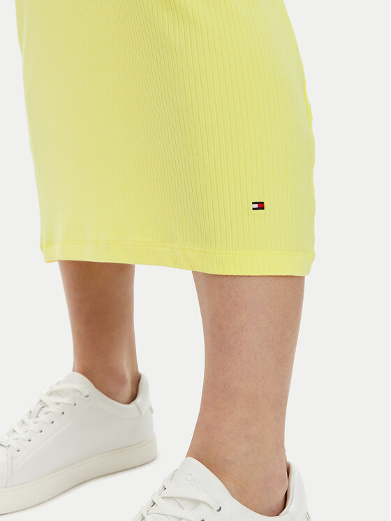Tommy Hilfiger Tommy Hilfiger Suvekleit WW0WW38838 Kollane Slim Fit