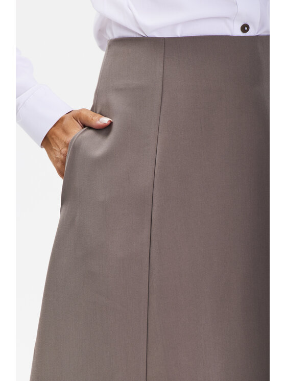 Awama Awama Spódnica A673 Beżowy Basic Fit