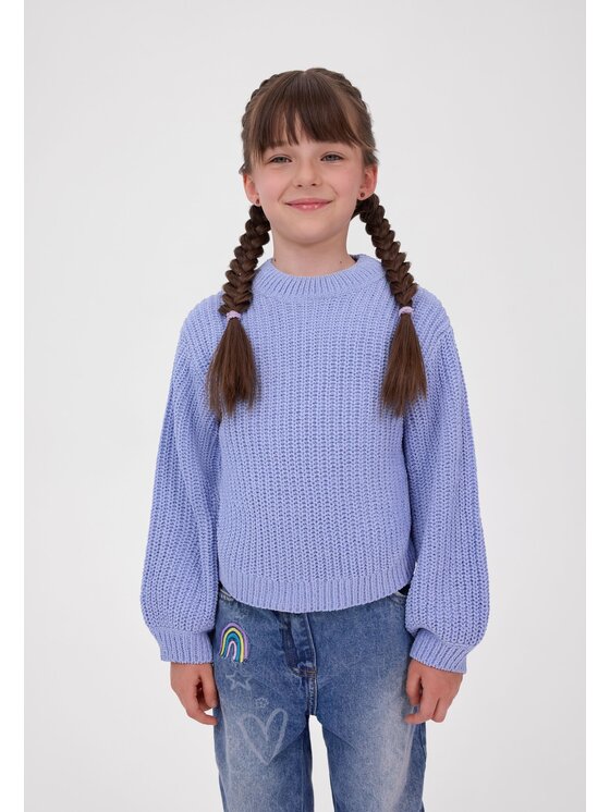 minoti minoti Sweter 32KNIT166 Niebieski jasny Oversize