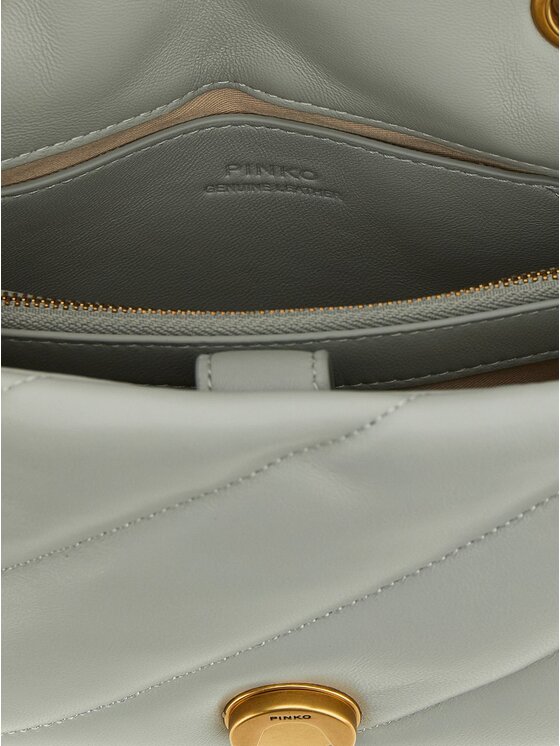 PINKO PINKO Torebka Gray Lamb Fur Crossbody Szary