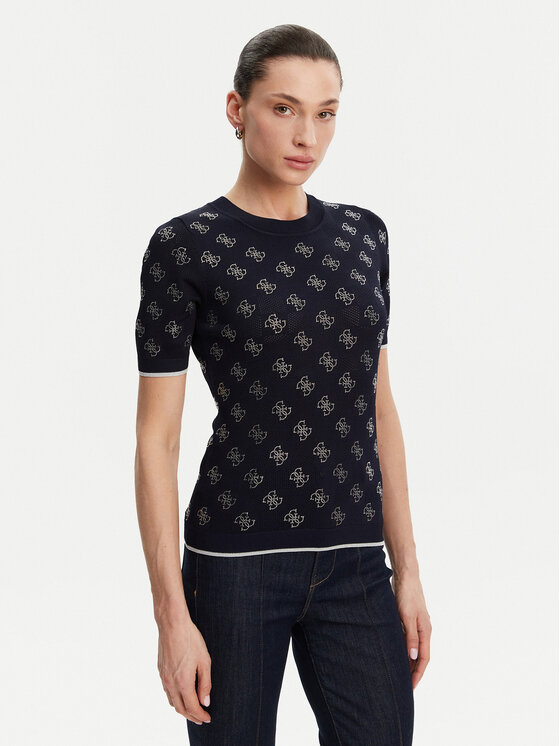 Guess Sveter W5GR20 Z3D60 Tmavomodrá Regular Fit