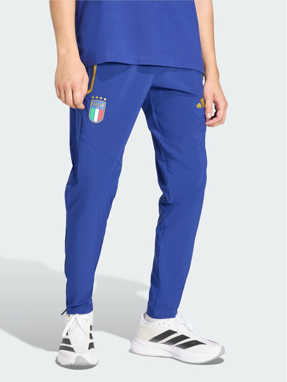 adidas adidas Spodnie materiałowe Włochy Tiro Błękitny Regular Fit