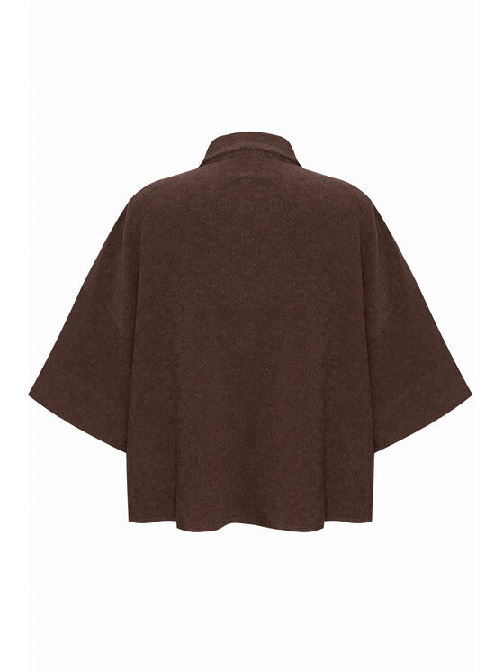 Magda Matyja Magda Matyja Koszula Mauritius Brown Top Brązowy Oversize