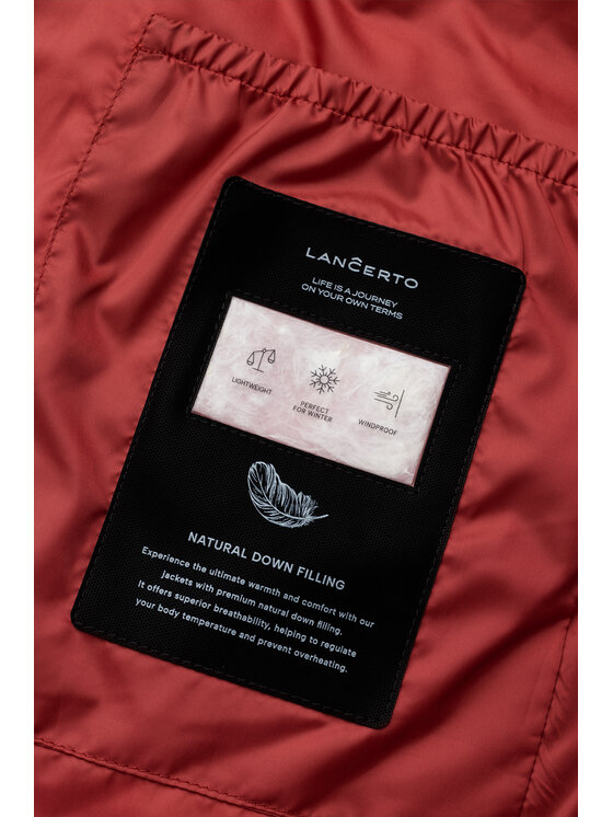 Lancerto Lancerto Kurtka puchowa Cesira KU135226000006 Czerwony Regular Fit