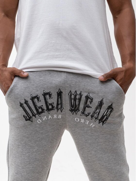Jigga Wear Jigga Wear Spodnie dresowe Dresy Męskie Szare Jigga Trap Logo XXL Szary Regular Fit