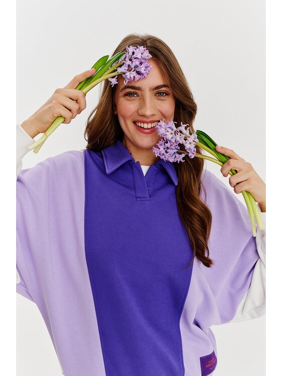 NAOKO NAOKO Mikina Mystic Plum Fialová Regular Fit