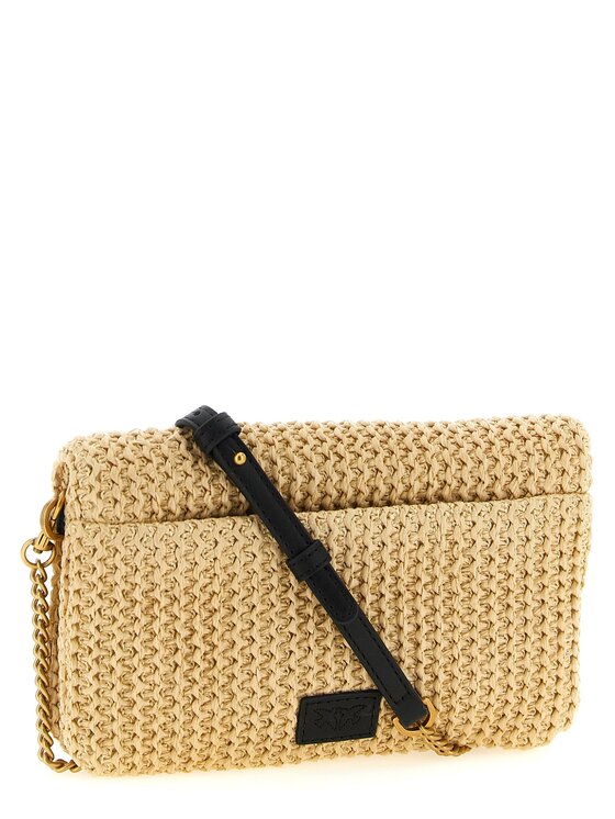 PINKO PINKO Torebka Beige Polypropylene Clutch Beżowy