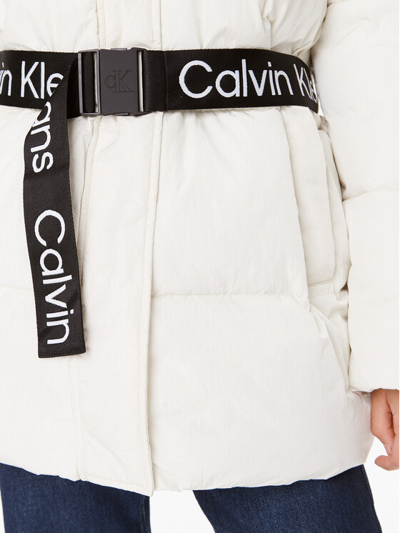 Calvin Klein Jeans Calvin Klein Jeans Zimska jakna J20J221903 Bijela Relaxed Fit
