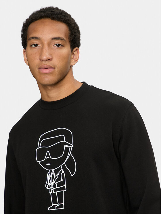 KARL LAGERFELD KARL LAGERFELD Світшот 705034 544910 Чорний Regular Fit