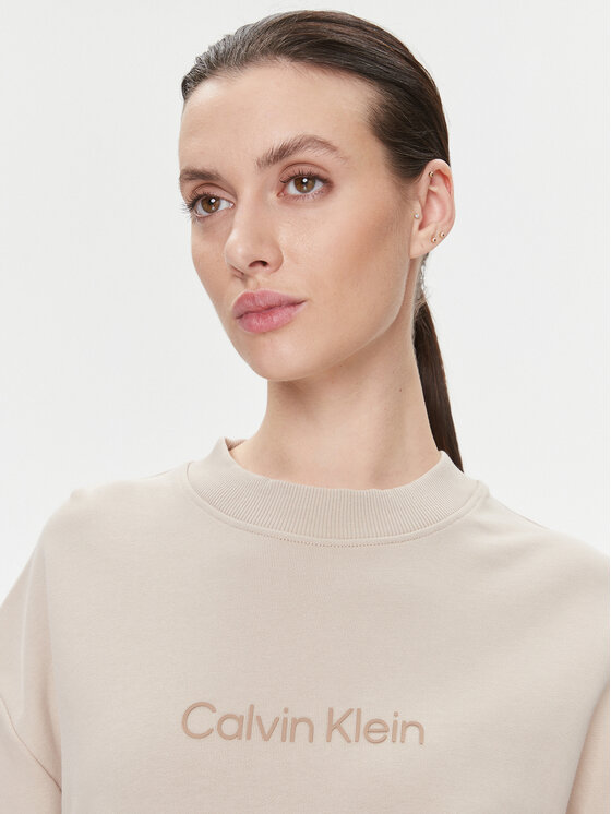 Calvin Klein Calvin Klein Majica dugih rukava Hero Logo K20K205450 Bež Regular Fit