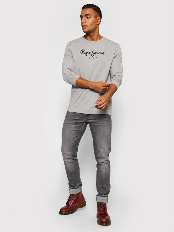 Pepe Jeans Pepe Jeans Тениска с дълъг ръкав Eggo PM508209 Сив Regular Fit