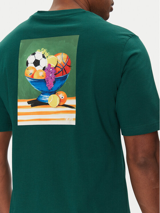 adidas adidas T-Shirt Lounge Still Life Bowl Graphic JJ3961 Zielony Regular Fit