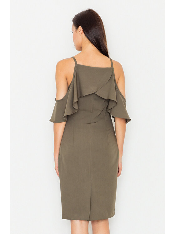 FIGL FIGL Šaty M478 Kaki Regular Fit
