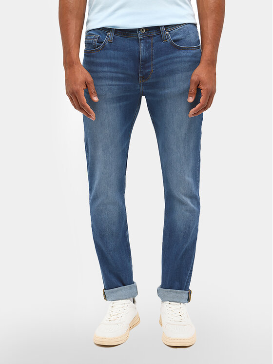 Mustang Džínsy Vegas 1014859 Modrá Slim Fit