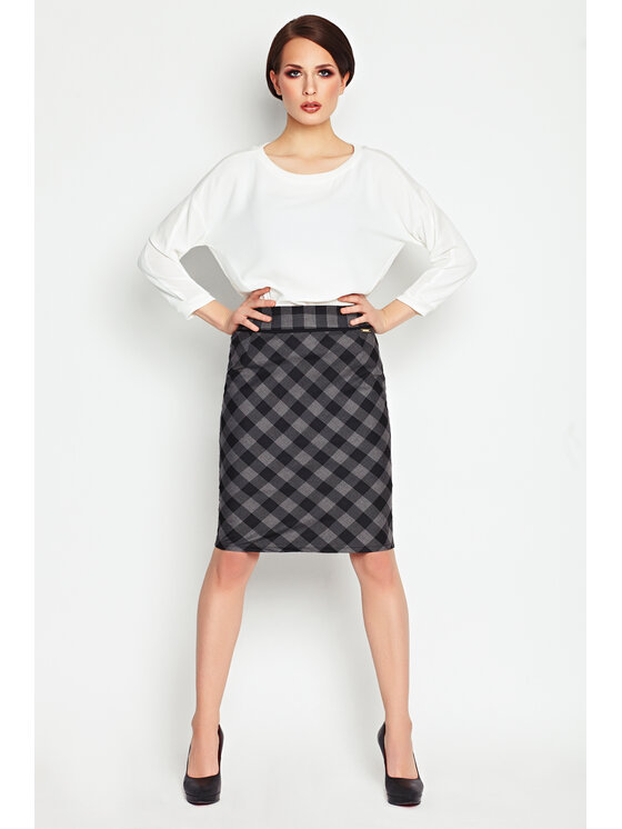 Awama Awama Sukňa A107 Sivá Basic Fit