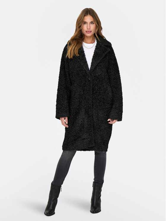 ONLY ONLY Δέρμα προβάτου Catalina 15322420 Μαύρο Regular Fit