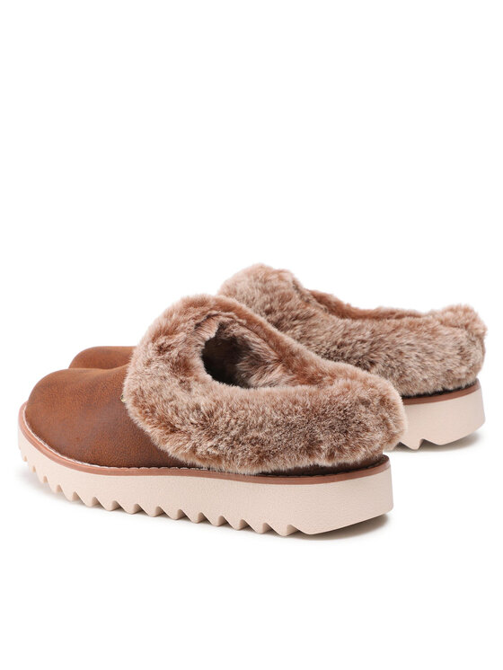 Skechers Skechers Kapcie BOBS Winter Rock 113423/BRN Brązowy