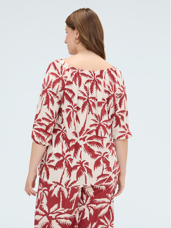 Fiorella Rubino Fiorella Rubino Bluzka 2138T002525N0R2 Biały Regular Fit