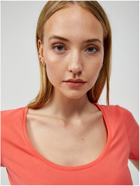 Orsay Orsay T-Shirt 154138-93__L Pomarańczowy Regular Fit
