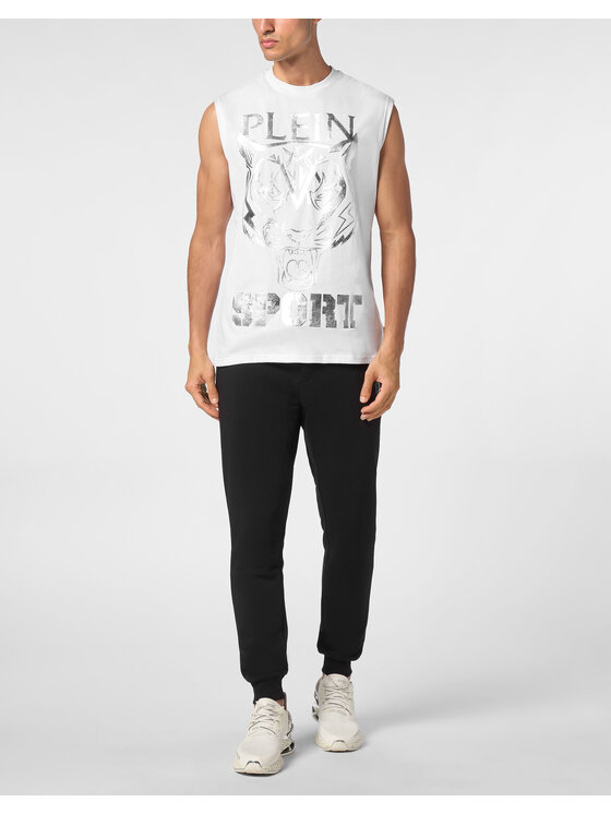 Plein Sport Plein Sport Tank top 10159 Biały Regular Fit