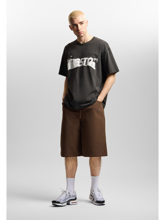 PROSTO. PROSTO. Szorty sportowe Reverse Brązowy Baggy Fit