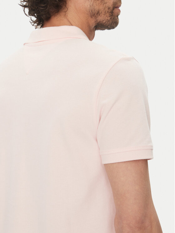 Tommy Jeans Tommy Jeans Polo DM0DM20676 Różowy Slim Fit