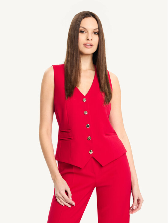 KMX KMX Kamizelka 192840008 Czerwony Fitted Fit