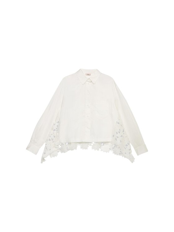 Oltre Oltre Camicia 5182J000730N011 Bianco Boxy Fit