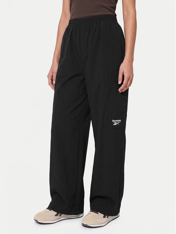 Reebok Pantaloni trening Zofia RK25679CCW Negru Relaxed Fit