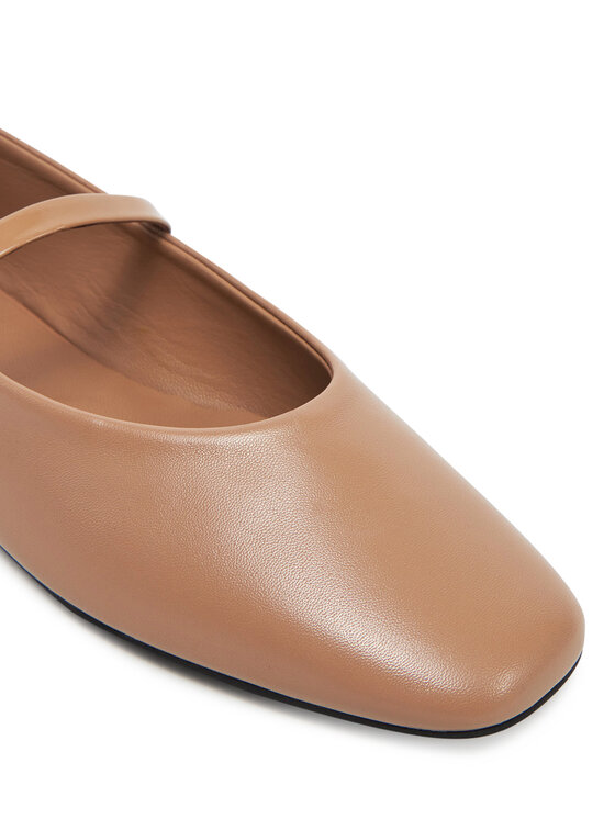 Calvin Klein Calvin Klein Balerinke Ballerina New Buckle - Lth HW0HW02483 Smeđa