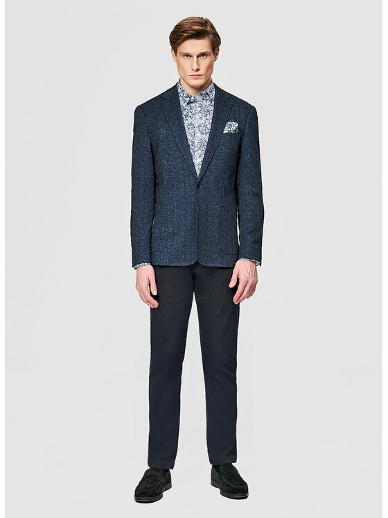 Pako Lorente Pako Lorente Marynarka P26SF-3X-002 Granatowy Slim Fit