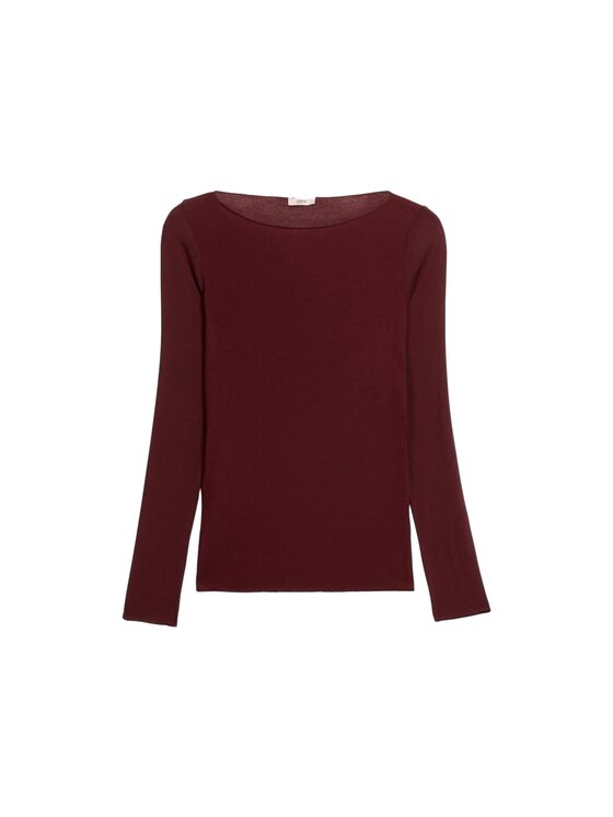 Oltre Oltre T-shirt G049J104293N036 Bordeaux Slim Fit