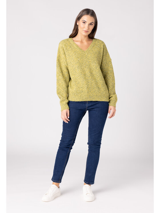 QUIOSQUE QUIOSQUE Sweter QUIOSQUE 6VD001940 Zielony Regular Fit