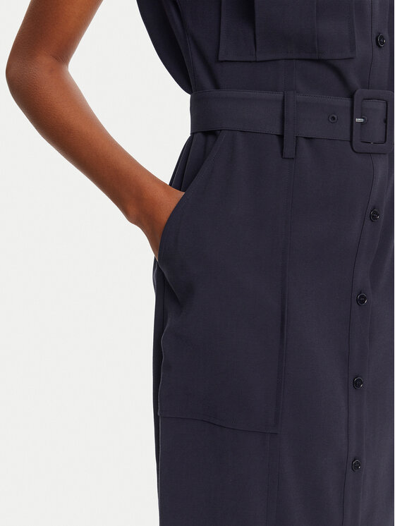 Patrizia Pepe Patrizia Pepe Haljina košulja 2A2870/A573-C789 Tamnoplava Regular Fit