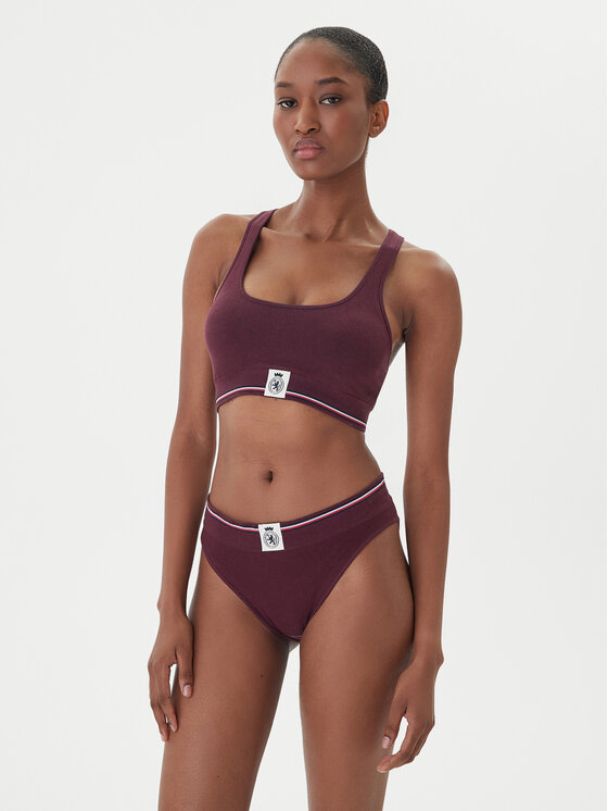 Tommy Hilfiger Tommy Hilfiger Top nedrček UW0UW06061 Bordo rdeča