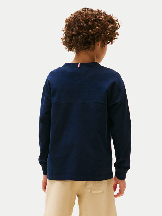 Tommy Hilfiger Tommy Hilfiger Bluzka Graphic KB0KB09845 Granatowy Regular Fit