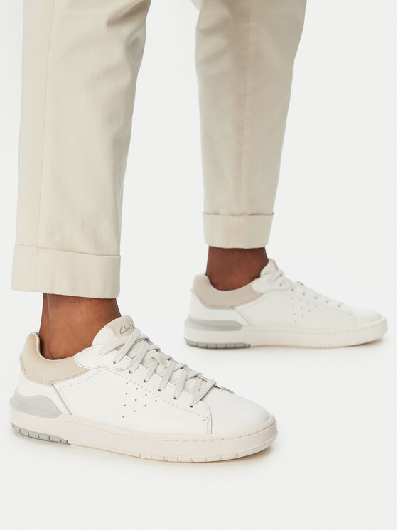 Clarks Clarks Сникърси Courtlite2 Run 26181325 Бял