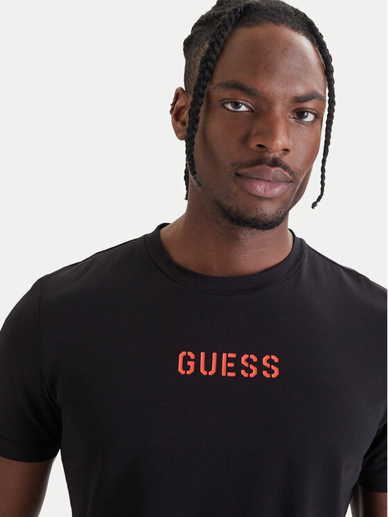 Guess Guess Тишърт U6GM01 K6YW1 Черен Regular Fit