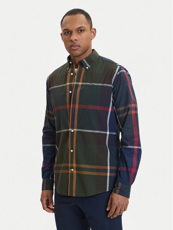 Barbour Barbour Hemd Harris MSH5071TN11 Grün Tailored Fit