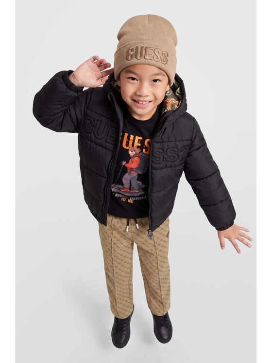 Guess Kids Guess Kids Kalhoty z materiálu 184851 Béžová Regular Fit