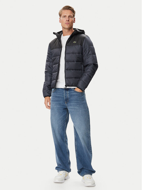 Lacoste Lacoste Демісезонна куртка BH6763 Темно-сірий Regular Fit
