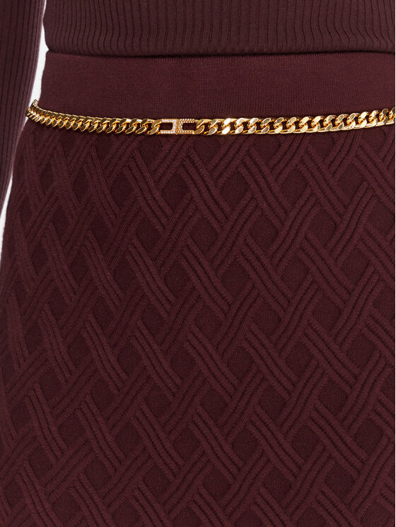 Elisabetta Franchi Elisabetta Franchi Fustă tip creion GK-20B-56E2-V390 Vișiniu Slim Fit