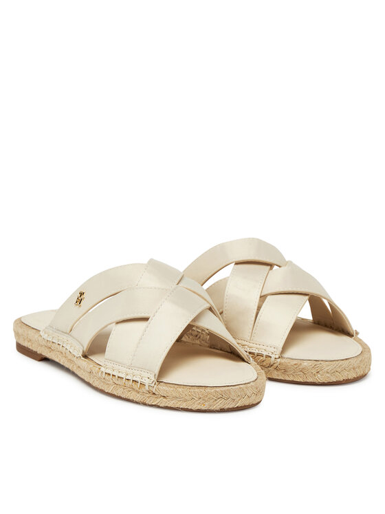 Tommy Hilfiger Tommy Hilfiger Espadrillid Satin Espadrille Mule FW0FW08502 Beež