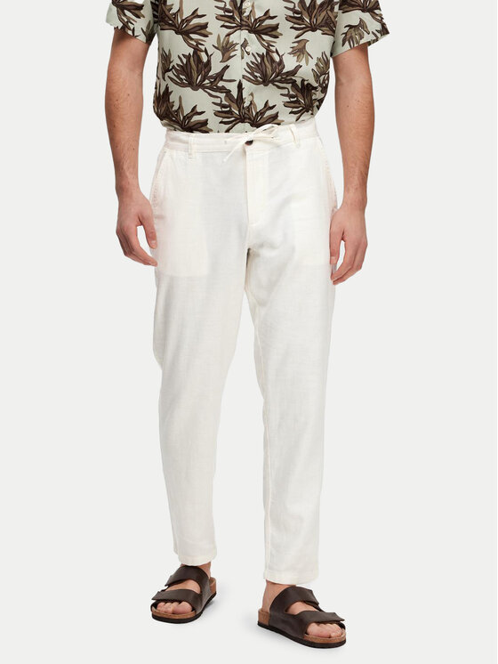 Selected Homme Selected Homme Chino kalhoty 16087636 Bílá Slim Tapered Fit