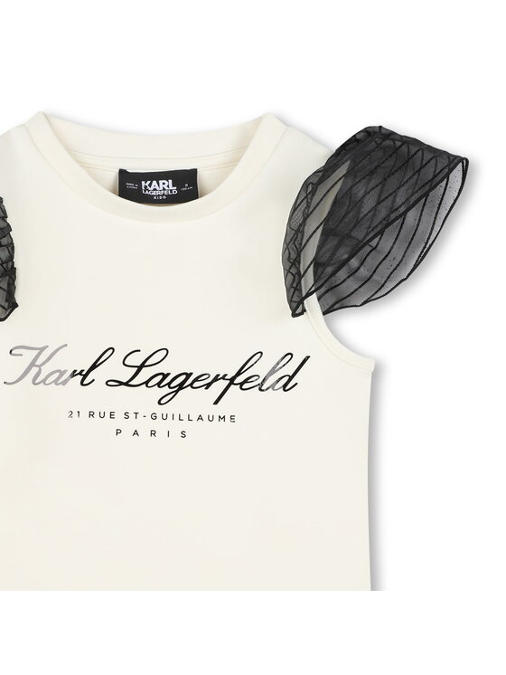 Karl Lagerfeld Kids Karl Lagerfeld Kids Bluzka Z30299/N70 Écru Regular Fit