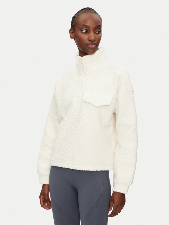Athlecia Bluză Florrie W Sherpa Half zip EA243308 Bej Regular Fit