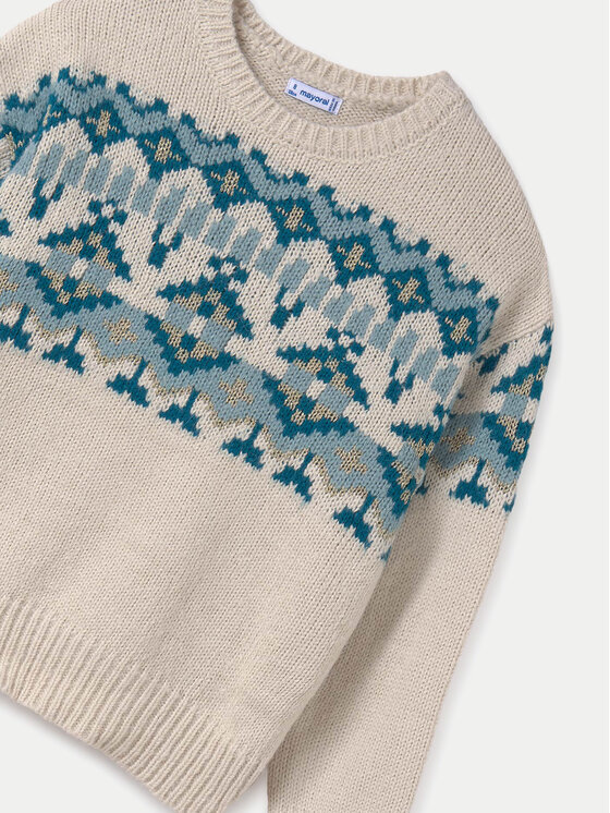 Mayoral Mayoral Sweter 7304 Beżowy Regular Fit