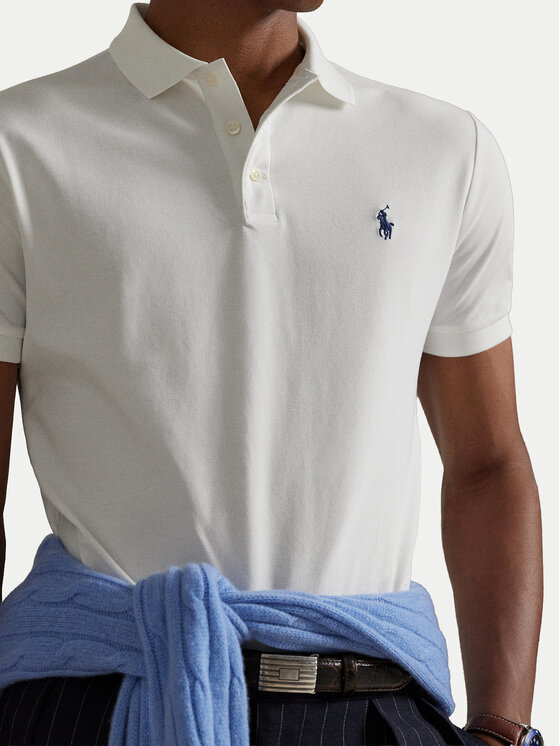 Polo Ralph Lauren Polo Ralph Lauren Tricou polo 710941439002 Alb Custom Slim Fit