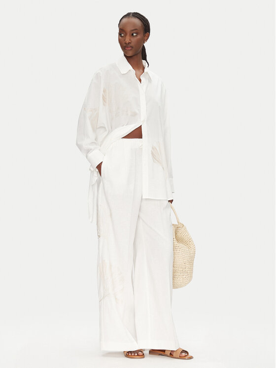 ACCESS FASHION ACCESS FASHION Palazzo nohavice 53-5087-133 Biela Wide Leg